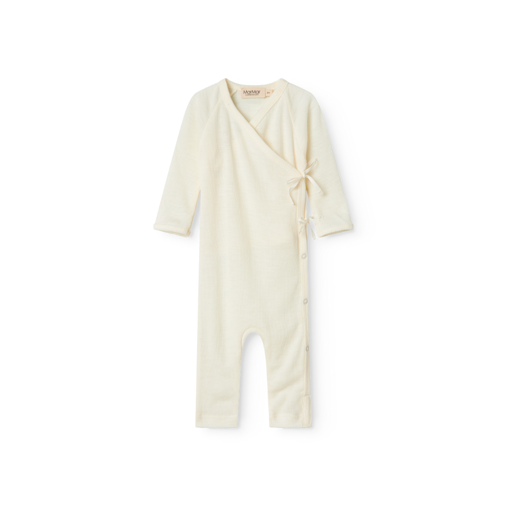 Boxpakje overslag - Rula Wool Rib - Merinowol - MarMar Copenhagen  natural wit