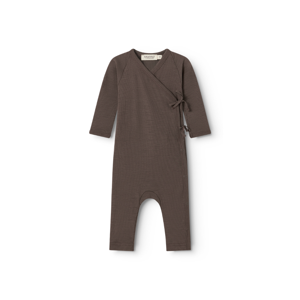 Boxpakje overslag - Rula Wool Rib - Merinowol - MarMar Copenhagen terre donkerbruin