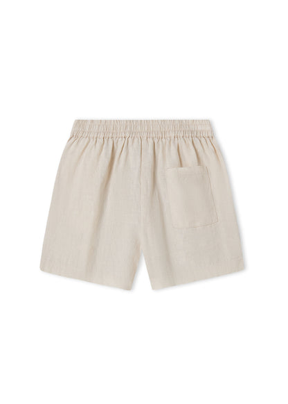 Linnen kort broekje - Pinon - Kit/Beige - MarMar Copenhagen achter