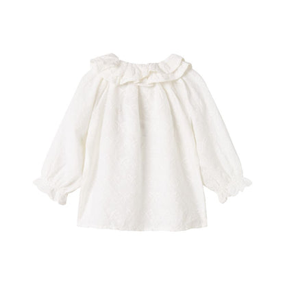 Blouse top Tonello Bow - Biologisch katoen - Wit - Marmar Copenhagen achterkant