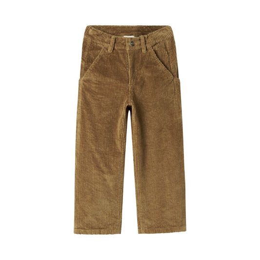 Corduroy broek Pluto - Biologisch katoen - Dark bronze - Marmar Copenhagen voorkant