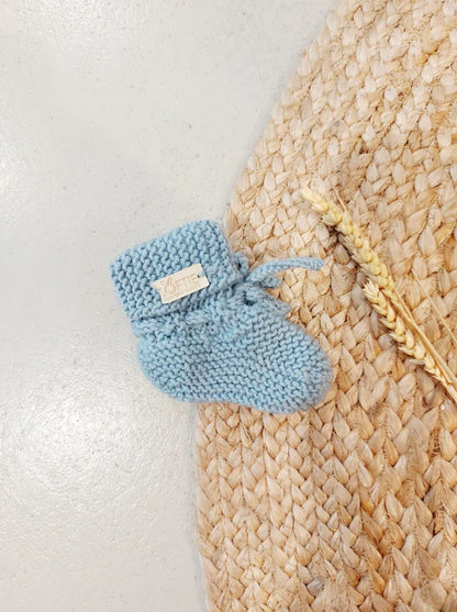 Baby slofjes - 0-6 maanden - Merino wol - Hangemaakt - Softie Baby Musthaves