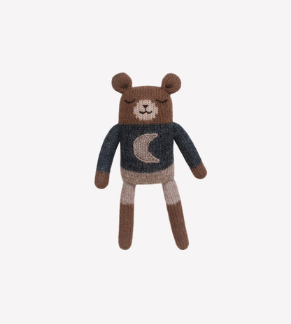 Knitted Cuddly Bear/Teddy - Midnight - Alpaca Wool - Main Sauvage x Organic Zoo