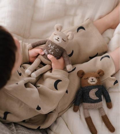 Knitted Cuddly Bear/Teddy - Midnight - Alpaca Wool - Main Sauvage x Organic Zoo