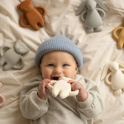 Bijtspeeltje Beer - Teether Bear Cappuccino natur - Natuurrubber - Moonie