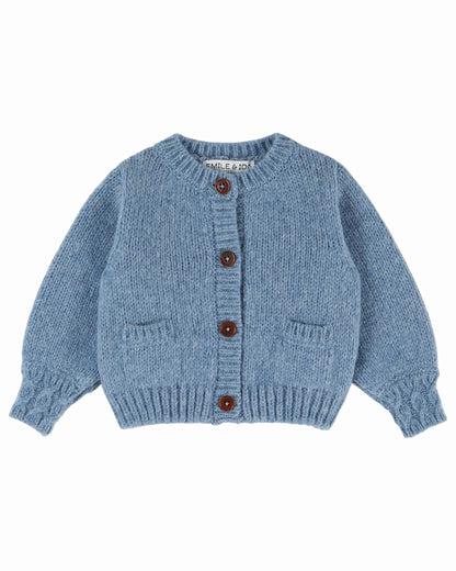 Gebreid vest Cardigan Doudou – Lac – Merinowol & Mako-katoen – Emile et Ida