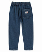 Soepele denim broek met elastische taille - Donkerblauw - Pantalon Garcon - Emile et Ida - lifestyle - afbeelding 4