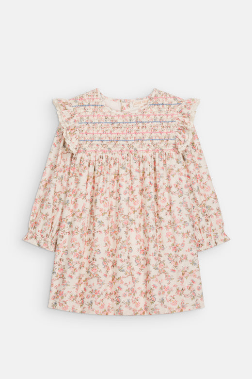 Saralou Jurk – Cream Carnation Vale – Biologisch Katoen Corduroy – Louise Misha