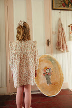 Saralou Jurk – Cream Carnation Vale – Biologisch Katoen Corduroy – Louise Misha