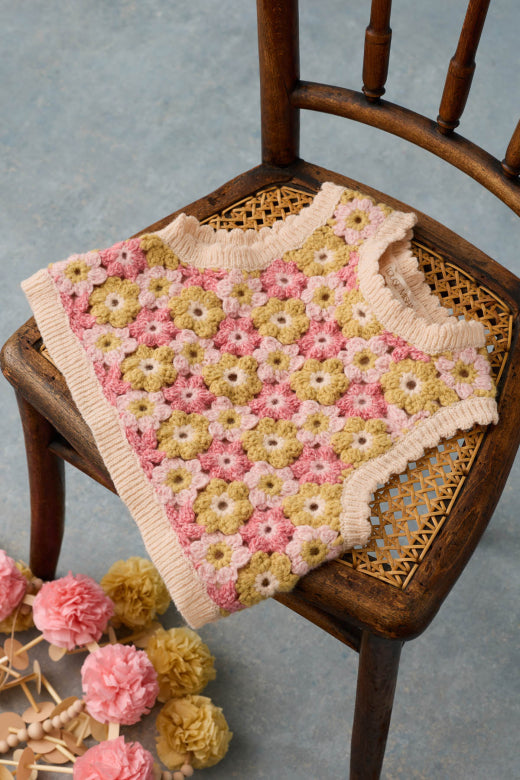 Rynia Spencer – Multicolor Flowers – Wol & Alpaca Blend – Louise Mish