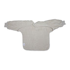 Slabbetje met Mouwen - Badstof - Katoen - Quax clay wit beige achterkant