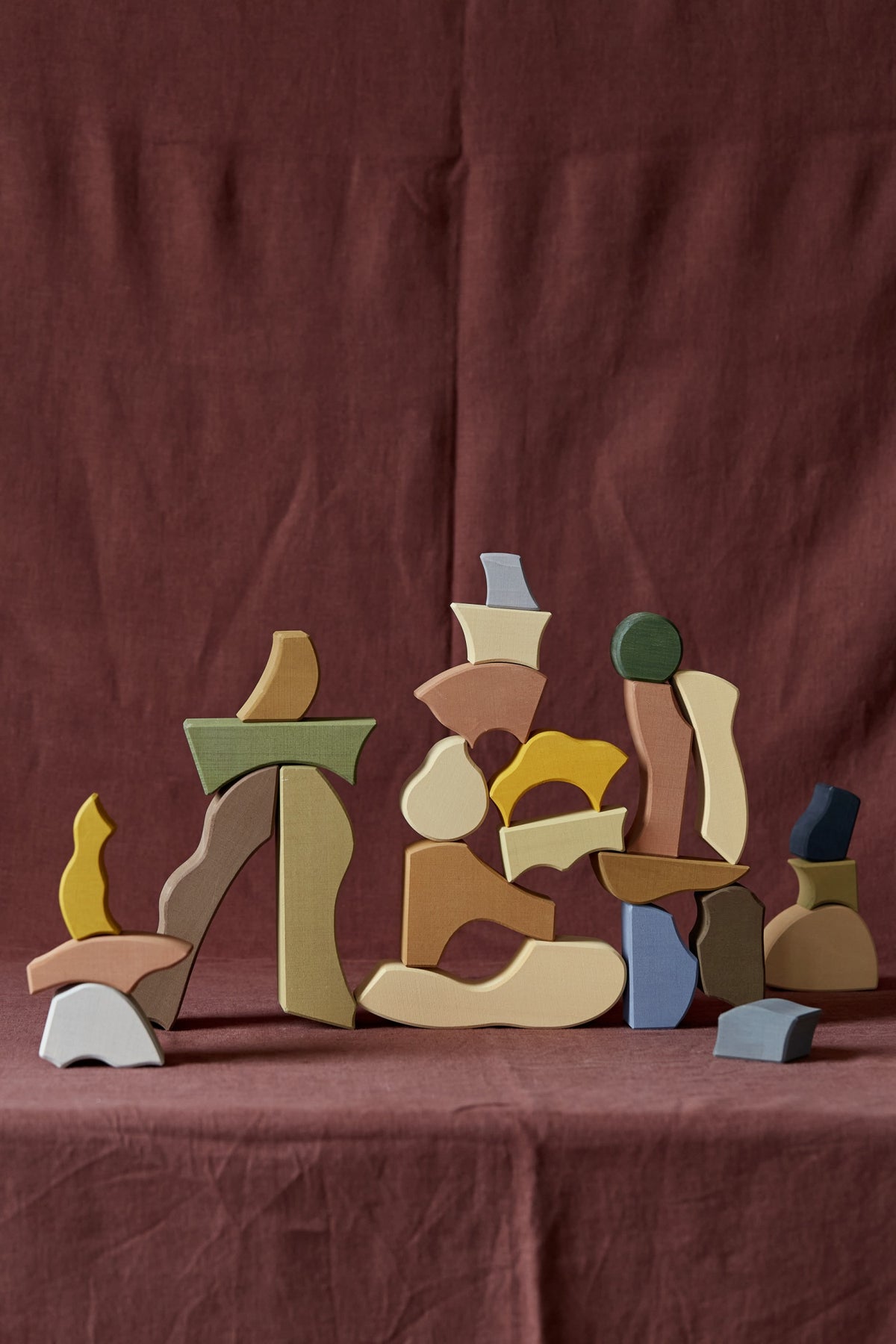 Houten bouwblokken Mum & Child – Open-ended play – Raduga Grëz