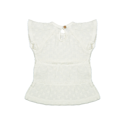 Jurkje Adele - Biologisch katoen - Woven white embroidery - Riffle Amsterdam achter