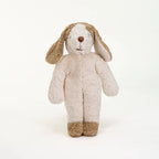 Floppy Cuddly Dog Small - GOTS organic cotton & sheep wool - White & Beige - Senger Naturwelt