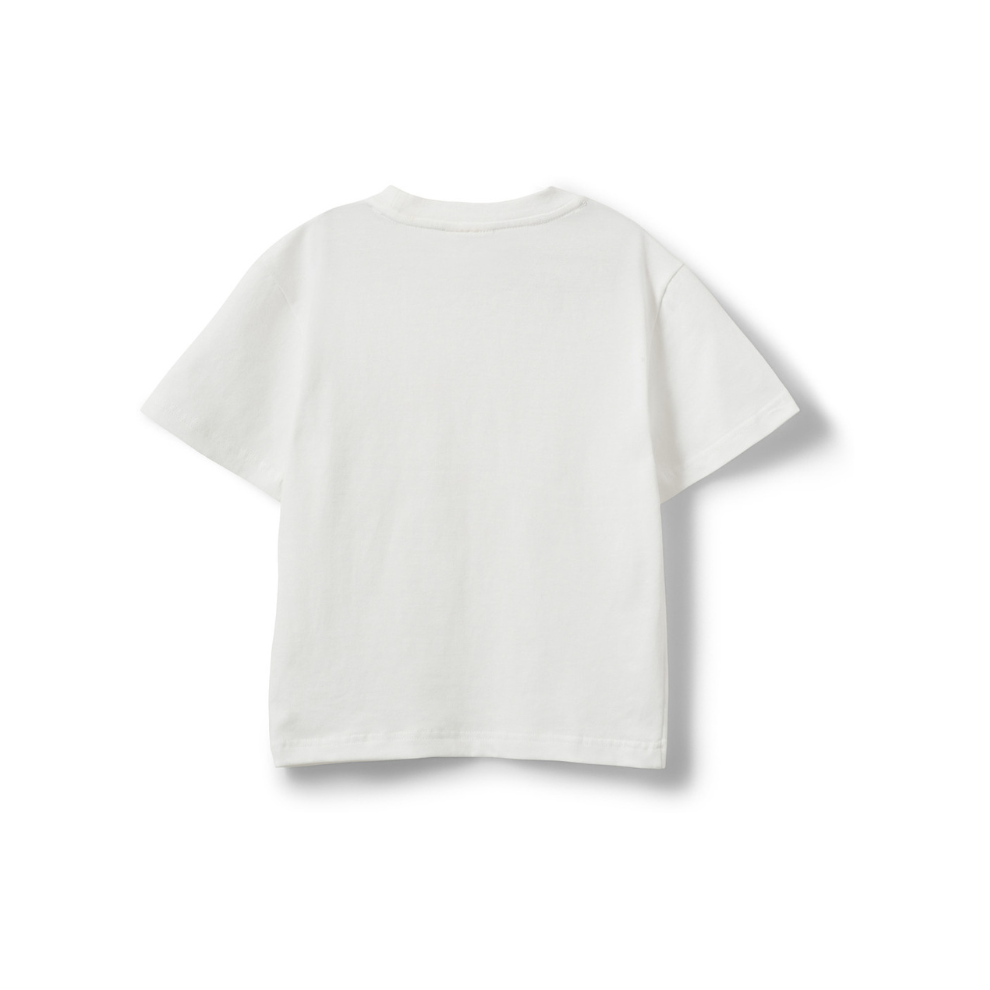 T-shirt met opdruk - Katoen - Off White/Wit - Sofie Schnoor achter