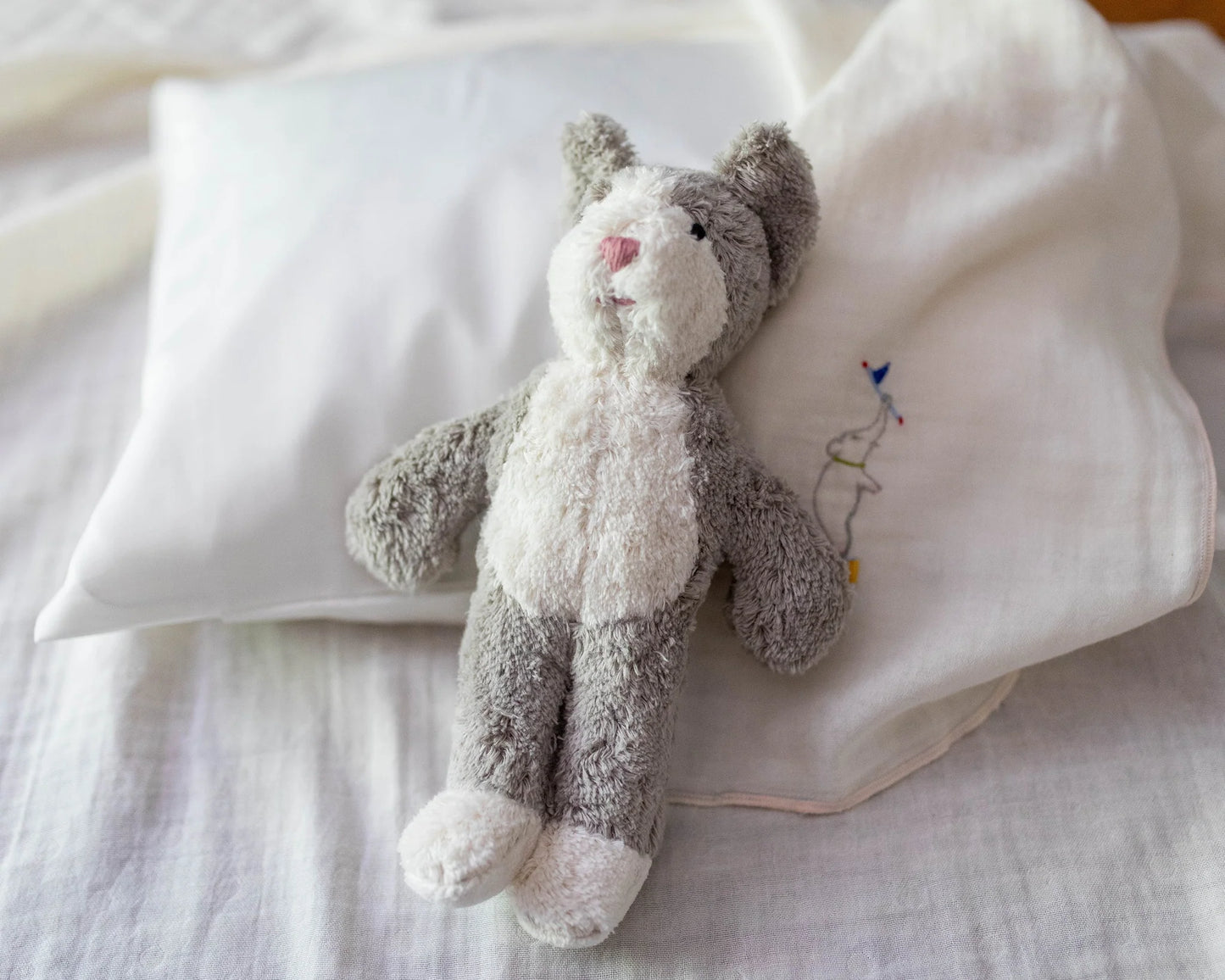 Baby comforter - Cat small - Organic cotton/Wool - Senger Naturwelt
