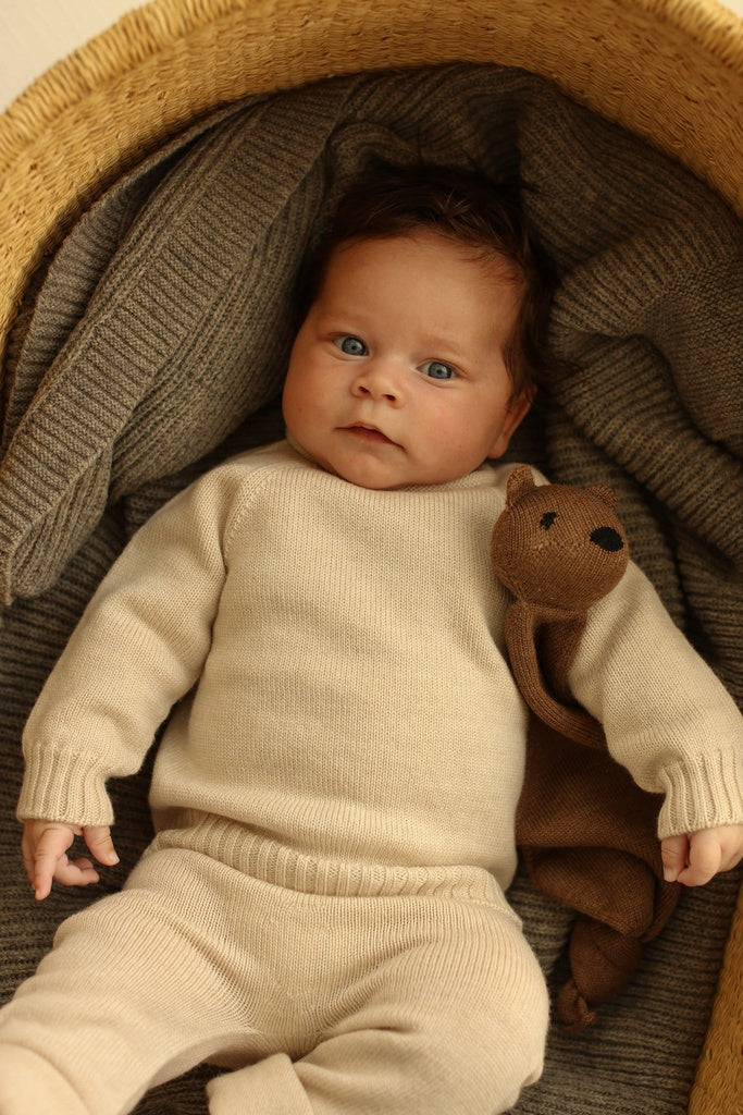 Pullover Georgette - Baby-Pullover - Merinowolle - HVID