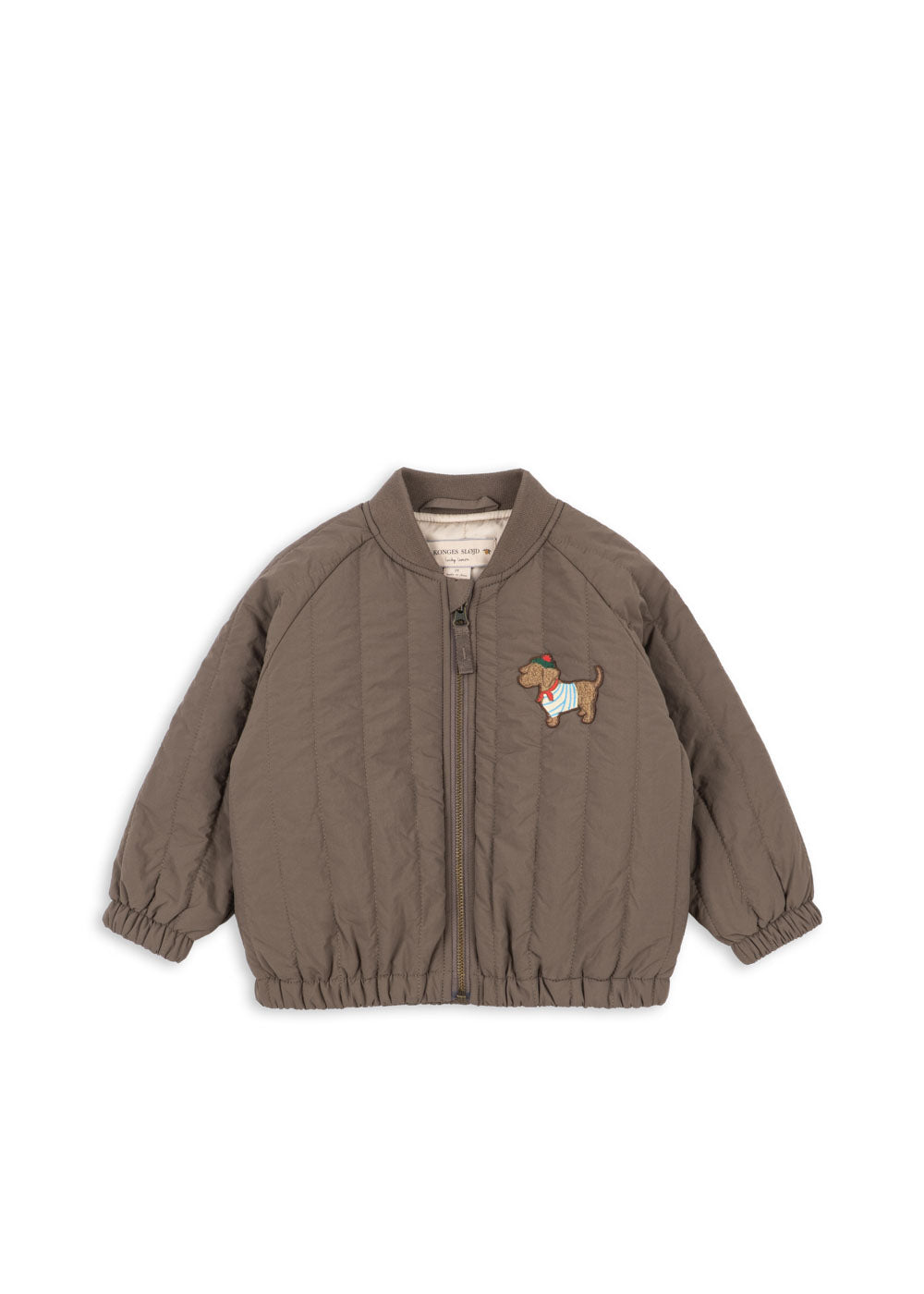 Thermo bomberjas Juno - Terry met geborduurde hond - Walnut - Konges Sløjd - productfoto - afbeelding 4