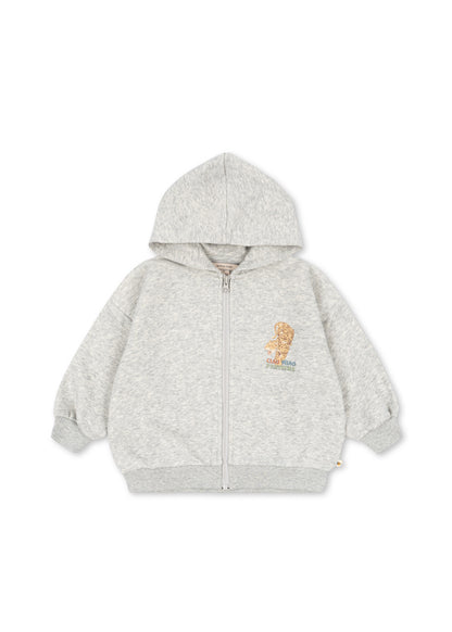 Sweatervest Lou mit Tigerprint – Grey Melange – Konges Sløjd