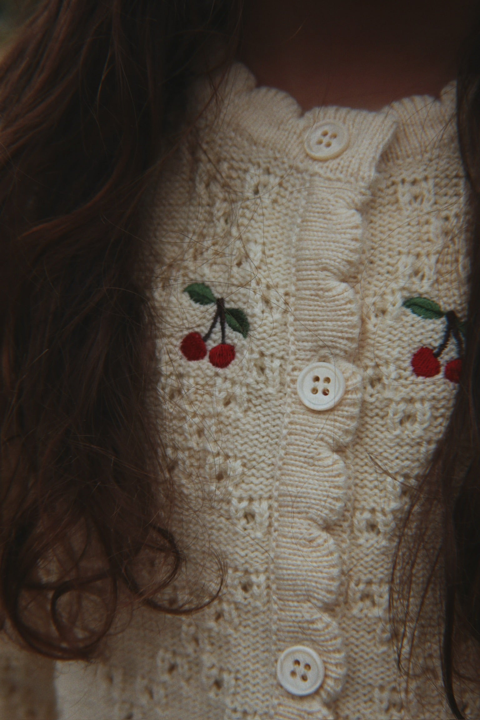 Cardigan Cocolo - 100% laine - Ajour/Buttercream - Konges Sløjd