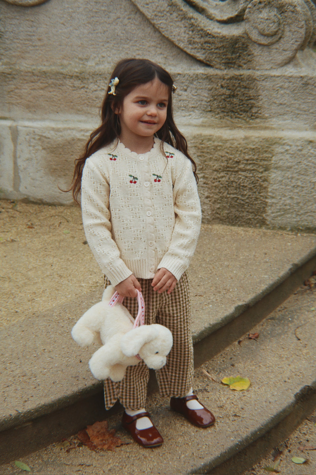 Cocolo Cardigan - 100% wol - Ajour/Buttercream - Konges Sløjd