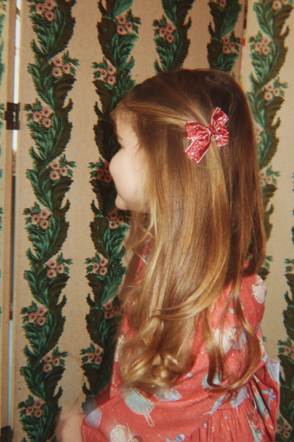 Hairpins Micki Bow 4-pack – Red Glitter & Rose Glitter – Konges Sløjd