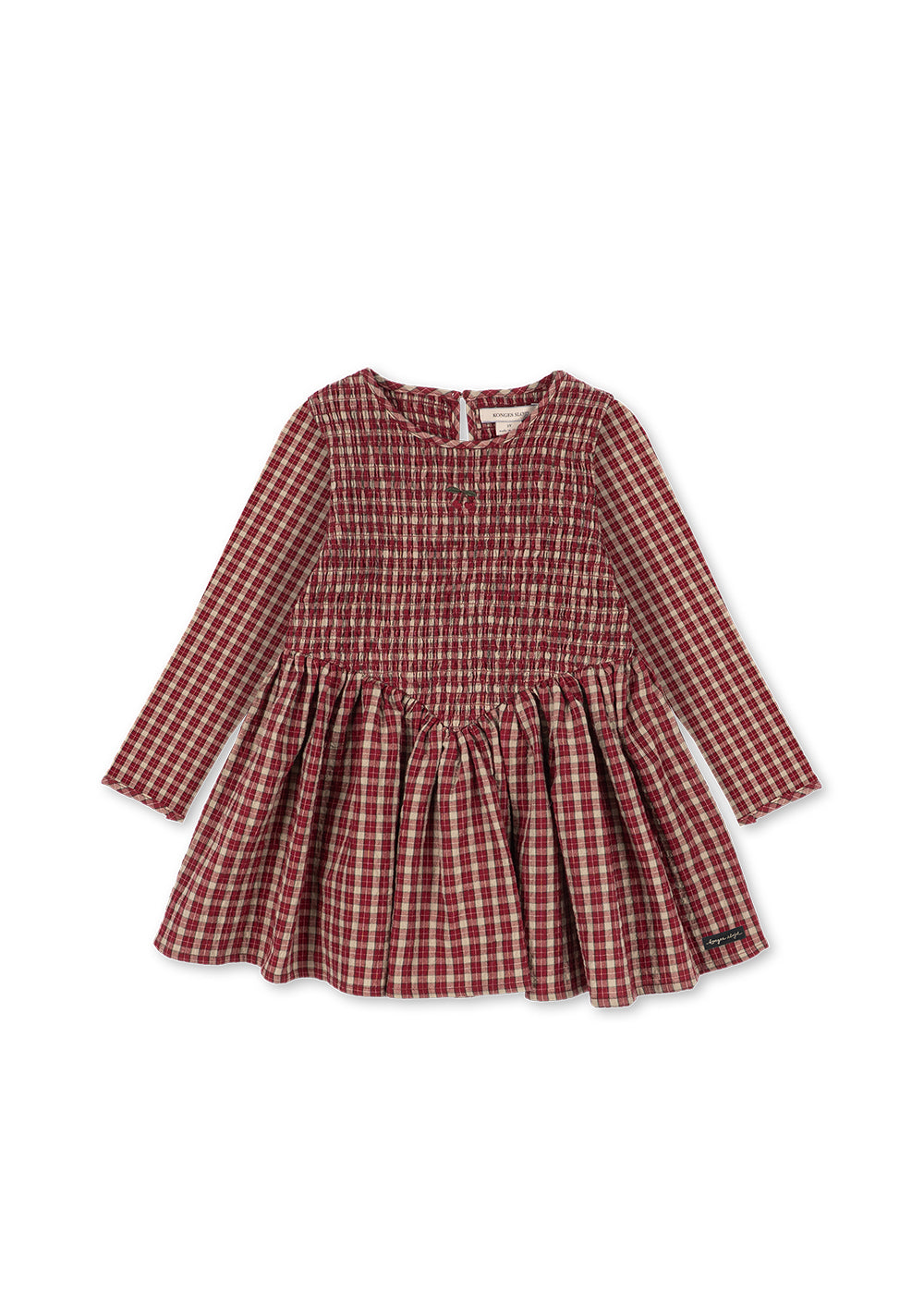 Dress Elin Smock – Brick Check – Organic Cotton – Konges Sløjd