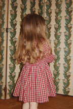 Dress Elin Smock – Brick Check – Organic Cotton – Konges Sløjd
