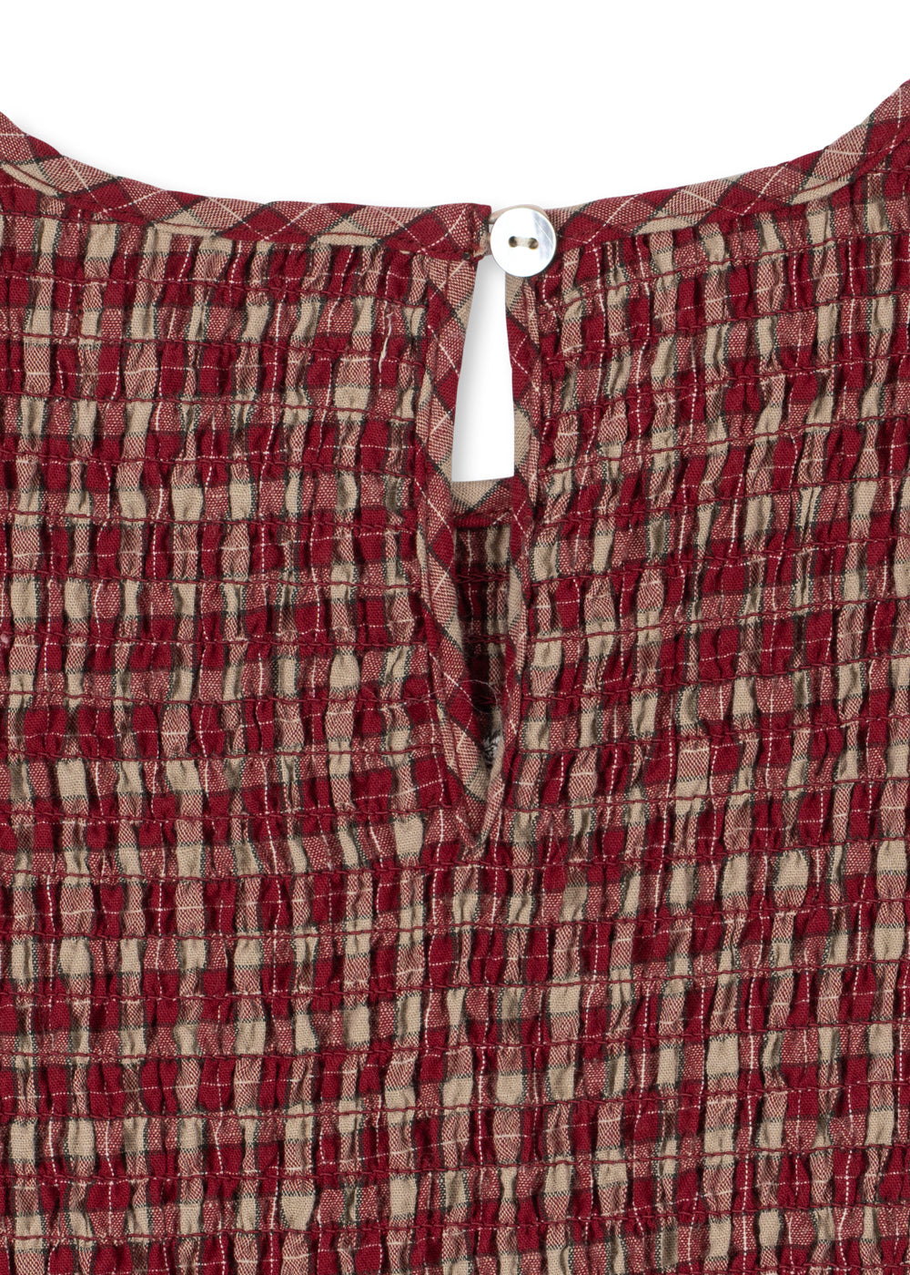 Dress Elin Smock – Brick Check – Organic Cotton – Konges Sløjd