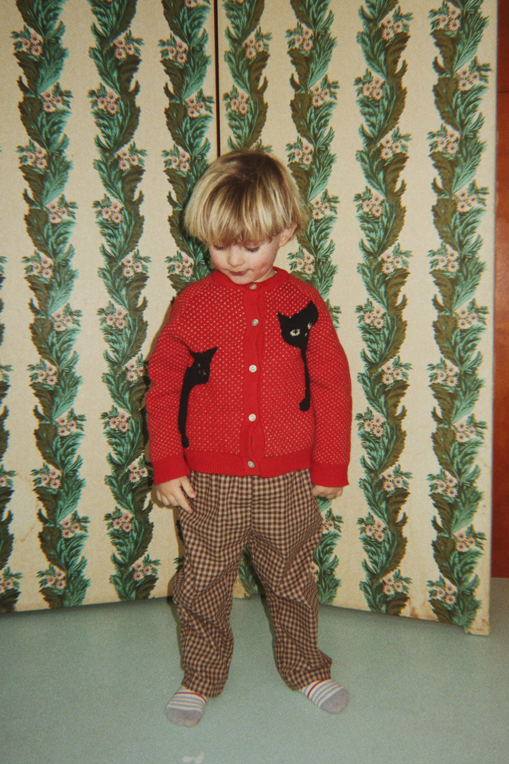 Pantalon en flanelle Foret – Carreaux Chocolat – Coton biologique – Konges Sløjd