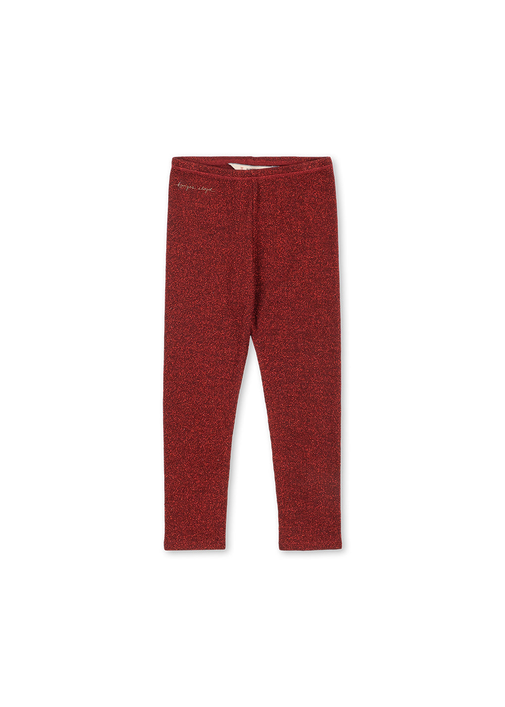 Pantalon Roli à paillettes – Dahlia Rouge – Coton biologique – Konges Sløjd