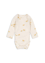 Romper Bello LS Body met eendjesprint - Fanga Mio - Biologisch katoen en modal - Konges Sløjd - Fanga Fontana - voorkant - afbeelding 2