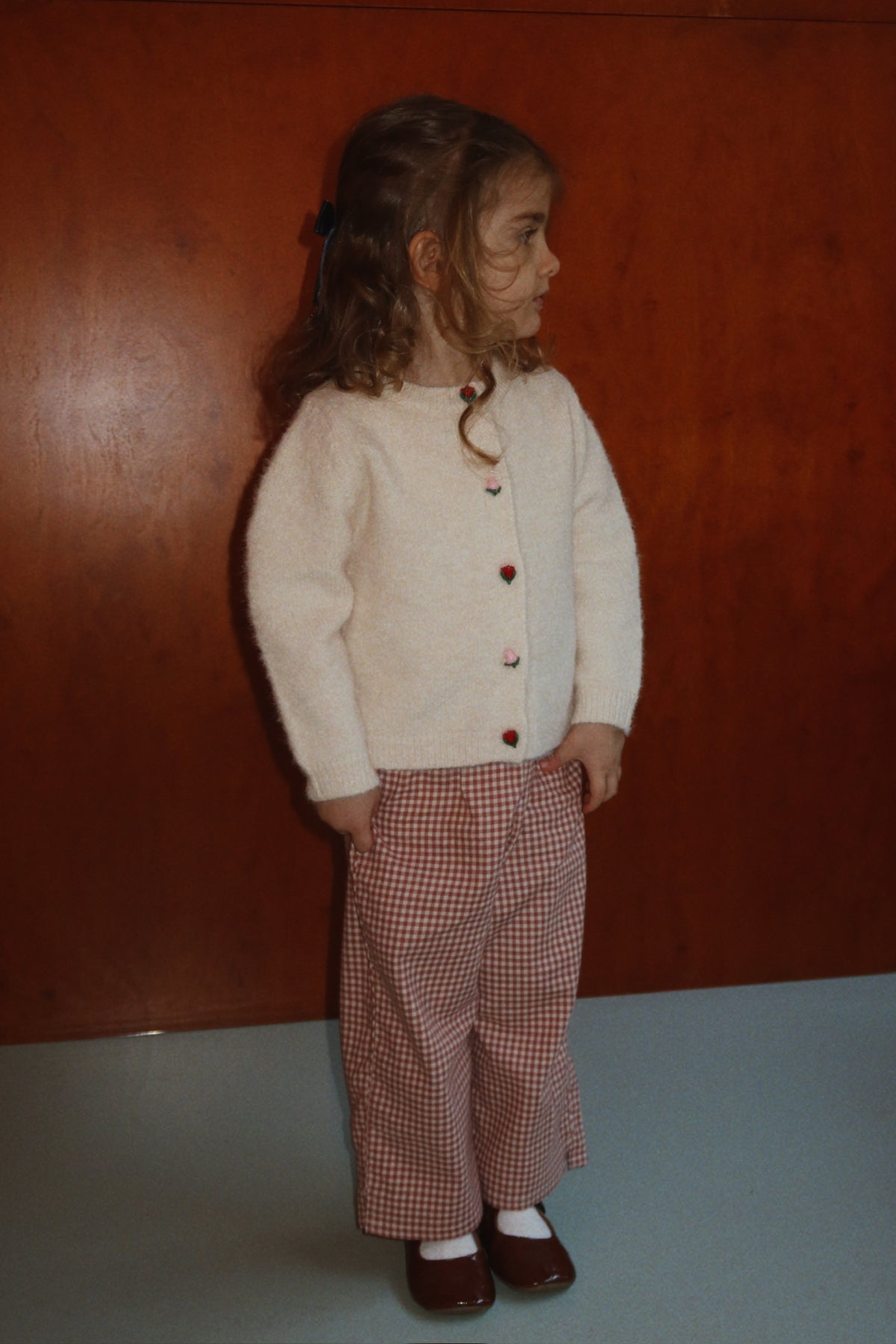 Foret Slit Pants Canyon Check – Geruite kinderbroek – GOTS biologisch katoen – Konges Sløjd