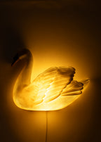 Swan Wall Lamp Beigeshell – LED wandlamp zwaan met dimmer voor de kinderkamer – Konges Sløjd