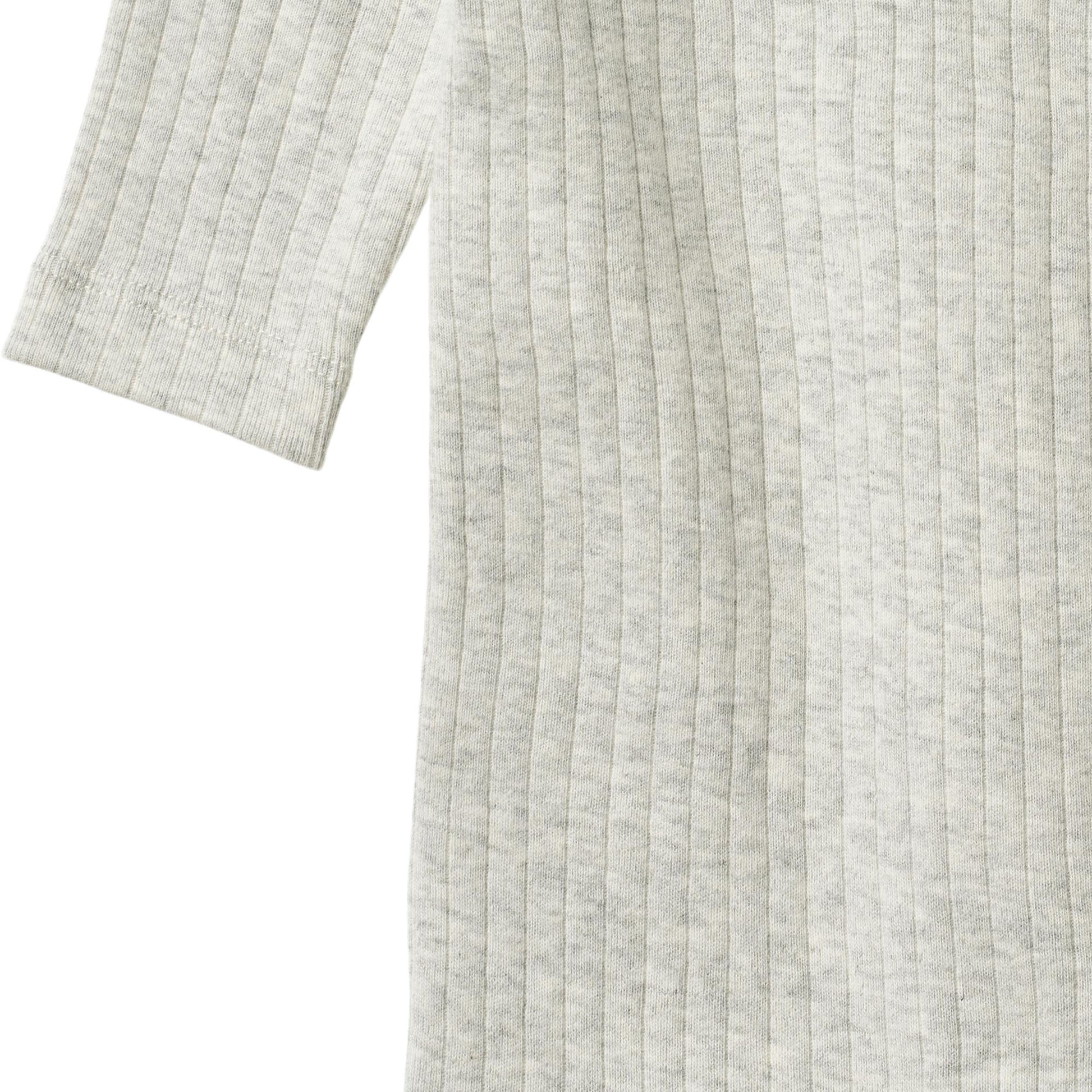 Boxpakje - Wrapsuit L/S Everest - Biologisch katoen - Grey melange/Grijs - Wheat close up
