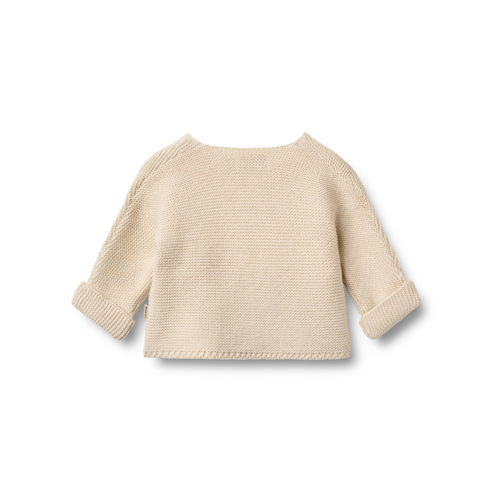 Overslag vesje - Knit Wraparound L/S Siva - Biologisch katoen - Wheat achter sandshell