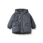 Puffer Winterjas - Waterdicht - Greyblue - Gerecycled polyester - Whet voorkant