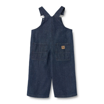 Tuinbroek denim Marley - Biologisch katoen - Dark blue/donkerblauw - Wheat achterkant