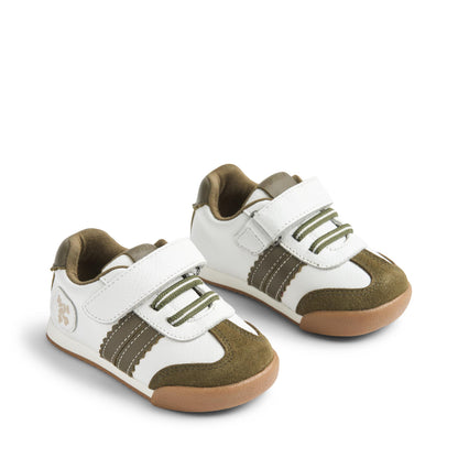 Sneaker Spectra - Suede - Dry piny/wit met groen - Wheat paar
