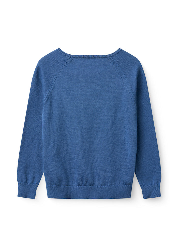 Thin sweater Eagles - Organic cotton - Cobalt blue - Copenhagen Colors